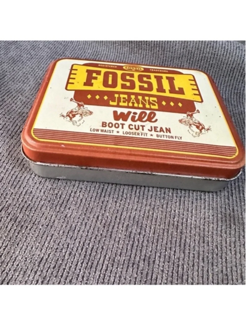 Vintage Fossil leather magnetic money clip golf classic used